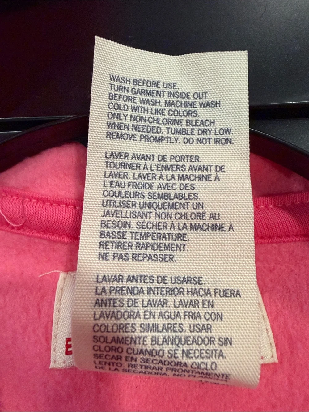 NWT OshKosh B'gosh  Bright Pink Hooded Zip-Up Fleece Jacket Sz 12 Silver Logo